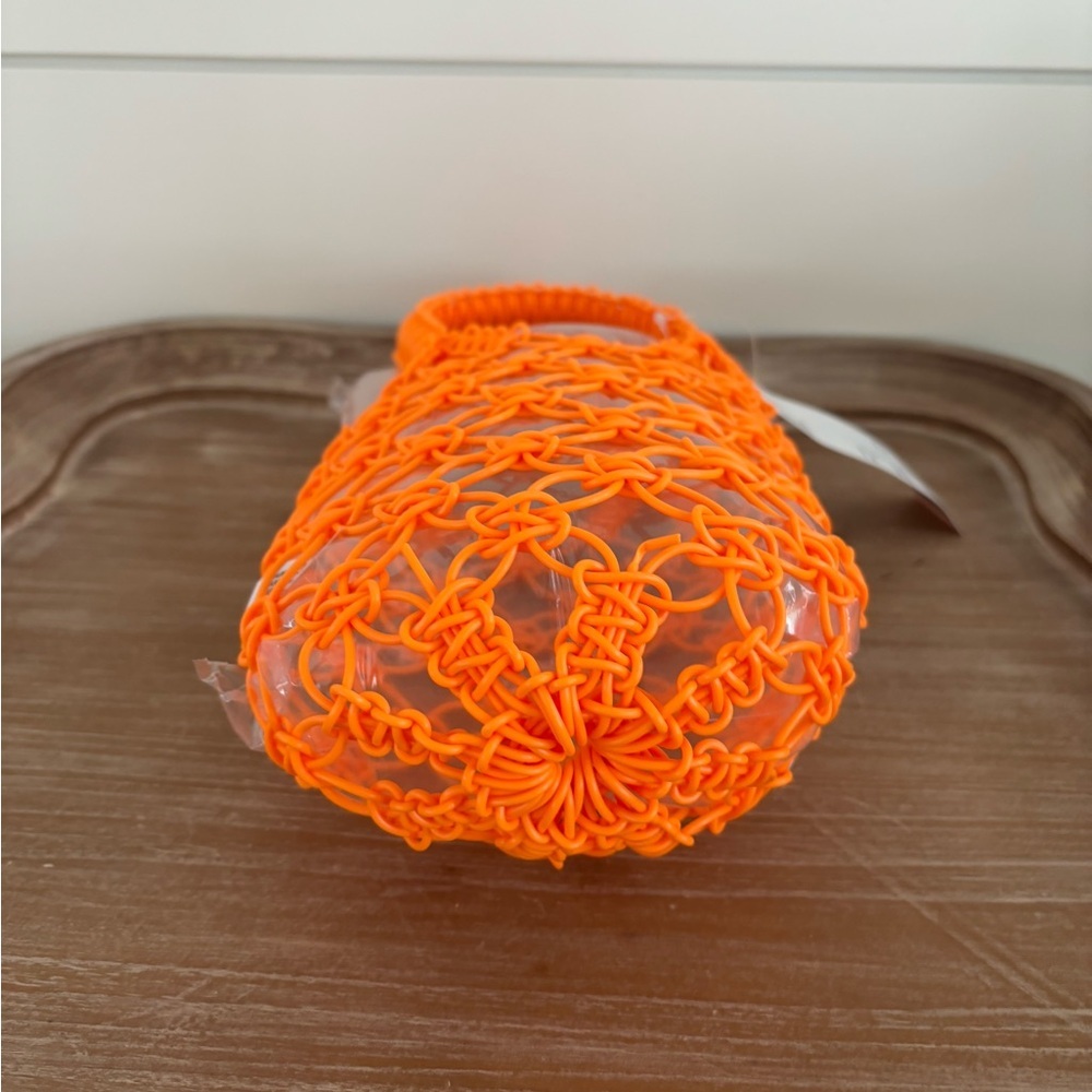 Urban Outfitters Mesh Bucket Bag In Orange NWT - Picture 2 of 3